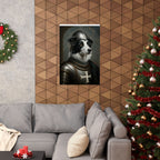 Border Collie Medieval Knight Portrait Matte Poster, Regal Dog Art Print, Border Collie Lover Gift, Wall Art