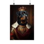 Rottweiler Kings & Queens Royal Portrait Matte Poster, Regal Dog Art Print, Rottweiler Lover Gift, Wall Art