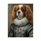 Cavalier King Charles Spaniel Renaissance Royal Portrait Matte Poster, Regal Dog Art Print, Cavalier King Charles Spaniel Lover Gift, Wall Art