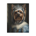 Yorkshire Terrier Kings & Queens Royal Portrait Canvas Wall Art, Regal Dog Painting, Yorkshire Terrier Lover Gift, Stretched Canvas