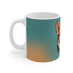 Corgi Low Poly Cool Jewel Ceramic Mug 11oz | Dog Lover Gift