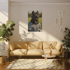 Cane Corso Oil Painting Soccer Portrait Canvas Wall Art | Dog Lover Gift | Athletic Pet Decor