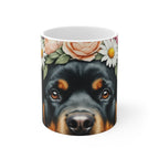 Rottweiler Watercolor Floral Crown Coffee Mug | Premium Dog Prints | Tritan — primary view