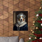 Australian Shepherd Kings & Queens Royal Portrait Matte Poster, Regal Dog Art Print, Australian Shepherd Lover Gift, Wall Art