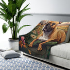 French Bulldog Low Poly Prairie Sherpa Fleece Blanket | Dog Lover Gift