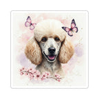 Poodle Watercolor Butterfly Bloom Kiss-Cut Stickers | Premium Dog Prints | Tritan — view 3 of 12