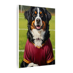 Bernese Mountain Dog Oil Painting Soccer Portrait Canvas Art | Berner Dog Gift | Pet Loss Memorial Wall Art Decor