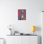 Great Dane Comic Art Canvas Print - Dynamic Pop Art Dog Wall Decor with Retro Halftone Style