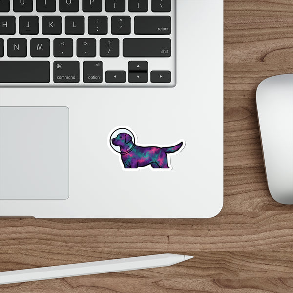 Cosmic Labrador Sticker | Tritan — Lifestyle View