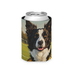 Border Collie Can Cooler Gift | Oil Painting Soccer Portrait Dog Art | Dog Lover Drink Accessory | Pet Owner Present