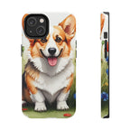 Corgi Watercolor Wildflower Field Phone Case | Premium Dog Prints | Tritan — primary view