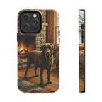 Acrylic Labrador Retriever - Winter Hearth | Tough Phone Case