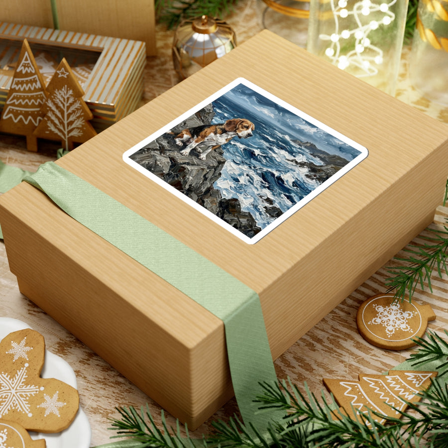 Acrylic Gallery Print Beagle - Coastal Cliffside | Kiss-Cut Stickers — view 8 of 12