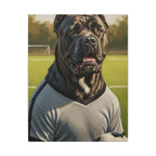 Cane Corso Oil Painting Soccer Portrait Canvas Wall Art | Dog Lover Gift | Athletic Pet Decor
