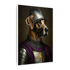 Great Dane Medieval Knight Portrait Canvas Wall Art, Regal Dog Painting, Great Dane Lover Gift, Stretched Canvas