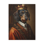 Dachshund Kings & Queens Royal Portrait Canvas Wall Art, Regal Dog Painting, Dachshund Lover Gift, Stretched Canvas
