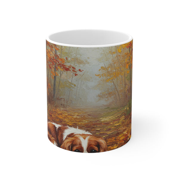 Acrylic Cavalier King Charles Spaniel - Autumn Woods | Ceramic Mug 11oz