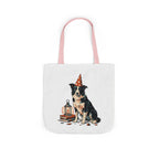 Border Collie Halloween Tote Bag | Wizard Dog Canvas Tote | Tritan