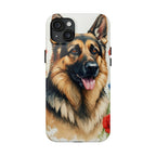 German Shepherd Watercolor Wildflower Field Phone Case | Premium Dog Prints | Tritan — view 7 of 28