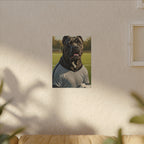 Cane Corso Oil Painting Soccer Portrait Canvas Wall Art | Dog Lover Gift | Athletic Pet Decor
