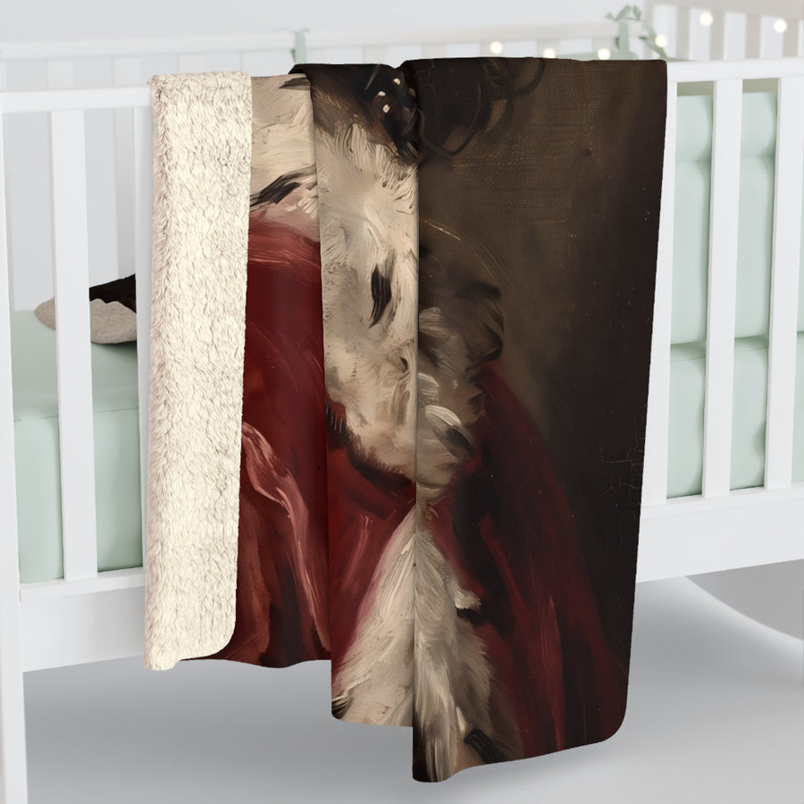 Poodle Kings & Queens Royal Portrait Regal Throw Blanket | Premium Dog Art | Tritan