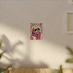 Havanese Comic Art Canvas - Energetic Pop Art Dog Portrait with Halftone Style
