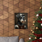 Miniature Schnauzer Medieval Knight Portrait Matte Poster, Regal Dog Art Print, Miniature Schnauzer Lover Gift, Wall Art