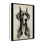 Great Dane Charcoal Portrait Canvas Print | Dog Wall Art | Pet Lover Gift | Home Decor