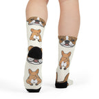 French Bulldog Socks | Fun All Over Print Dog Socks | Frenchie Mom Gift | Cute Crew Socks for Dog Lovers | Stocking Stuffer