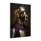 Great Dane Medieval Knight Portrait Canvas Wall Art, Regal Dog Painting, Great Dane Lover Gift, Stretched Canvas