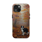 Acrylic Border Collie - Autumn Woods | Tough Phone Case