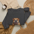 English Bulldog Sweatshirt | Painterly Dog Art Crewneck | Bulldog Mom Gift | Cozy Pullover for Dog Lovers | Pet Portrait Apparel