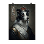 Border Collie Kings & Queens Royal Portrait Matte Poster, Regal Dog Art Print, Border Collie Lover Gift, Wall Art