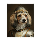 Havanese Medieval Knight Portrait Matte Poster, Regal Dog Art Print, Havanese Lover Gift, Wall Art