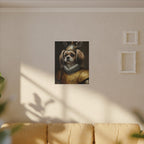 Shih Tzu Medieval Knight Portrait Canvas Wall Art, Regal Dog Painting, Shih Tzu Lover Gift, Stretched Canvas