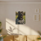 Cane Corso Oil Painting Soccer Portrait Canvas Wall Art | Dog Lover Gift | Athletic Pet Decor
