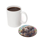 Poodle Watercolor Butterfly Bloom Drink Coaster | Premium Dog Art | Tritan