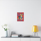 Pembroke Welsh Corgi Comic Pop Art Canvas - Bold Action Corgi Print for Retro Wall Decor
