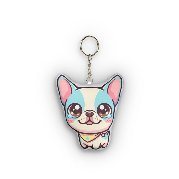 Chibi French Bulldog Plush Keychain | Tritan