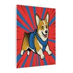Pembroke Welsh Corgi Comic Pop Art Canvas - Bold Action Corgi Print for Retro Wall Decor