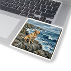 Labrador Retriever Acrylic Gallery Print Coastal Cliffside Kiss-Cut Stickers | Premium Dog Prints | Tritan — view 7 of 12