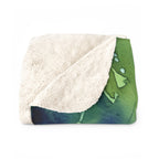 Golden Retriever Watercolor Rain Garden Throw Blanket | Premium Dog Art | Tritan