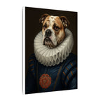 English Bulldog Renaissance Royal Portrait Canvas Wall Art, Regal Dog Painting, English Bulldog Lover Gift, Stretched Canvas