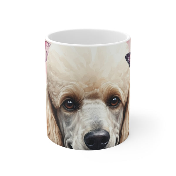 Poodle Watercolor Butterfly Bloom Coffee Mug | Premium Dog Prints | Tritan