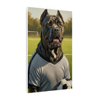 Cane Corso Oil Painting Soccer Portrait Canvas Wall Art | Dog Lover Gift | Athletic Pet Decor