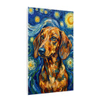 Dachshund Post-Impressionist Oil Painting Stretched Canvas Wall Art | Funny Dog Decor Gift | Pet Lover Home Art