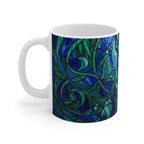 French Bulldog Stained Glass Cool Jewel Ceramic Mug 11oz | Dog Lover Gift