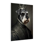 Miniature Schnauzer Kings & Queens Royal Portrait Canvas Wall Art, Regal Dog Painting, Miniature Schnauzer Lover Gift, Stretched Canvas