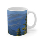 Acrylic Dachshund - Mountain Overlook | Ceramic Mug 11oz
