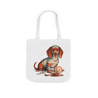 Dachshund Halloween Tote Bag | Mummy Dog Canvas Tote | Tritan